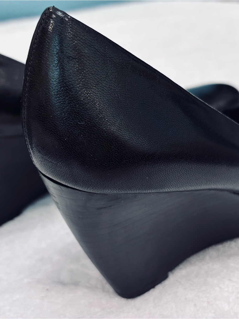 Quality Leather Wedges by Franco Sarto - size 6M - wedge 3.5 inches - box 17A